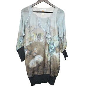 BOSS Orange Hugo Boss Kalotta‎ Silk Ruffle Front Tunic DressWomen Size US 2